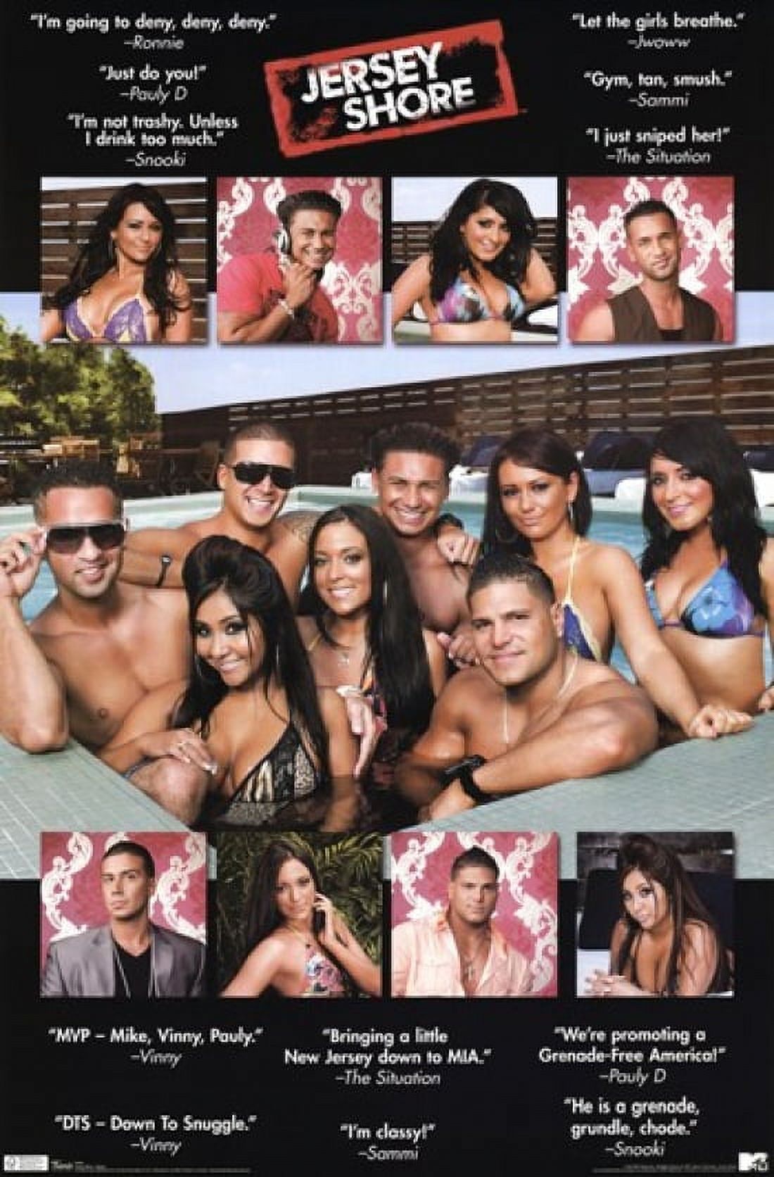 Jersey Shore Quotes Laminated Poster Print (24 x 36)