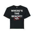 thumbnail image 1 of Jersey Shore - Where's The Beach - Juniors Cropped Cotton Blend T-Shirt, 1 of 5