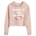 thumbnail image 1 of Jersey Shore - Where's The Beach Women's Cropped Graphic Hoodie, 1 of 5