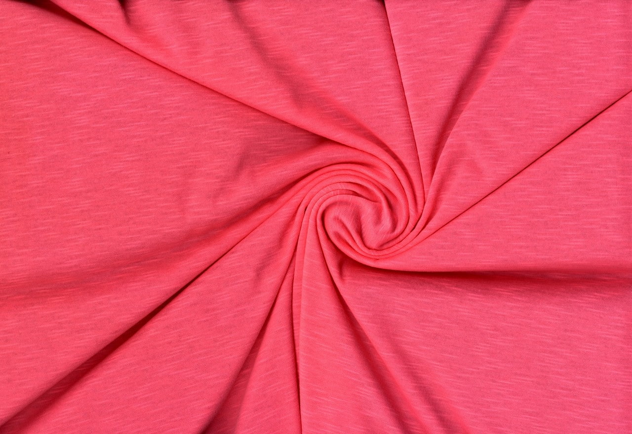 Jersey Slub Polyester Fabric - Soft Stretch Knit for Sewing, Crafts ...