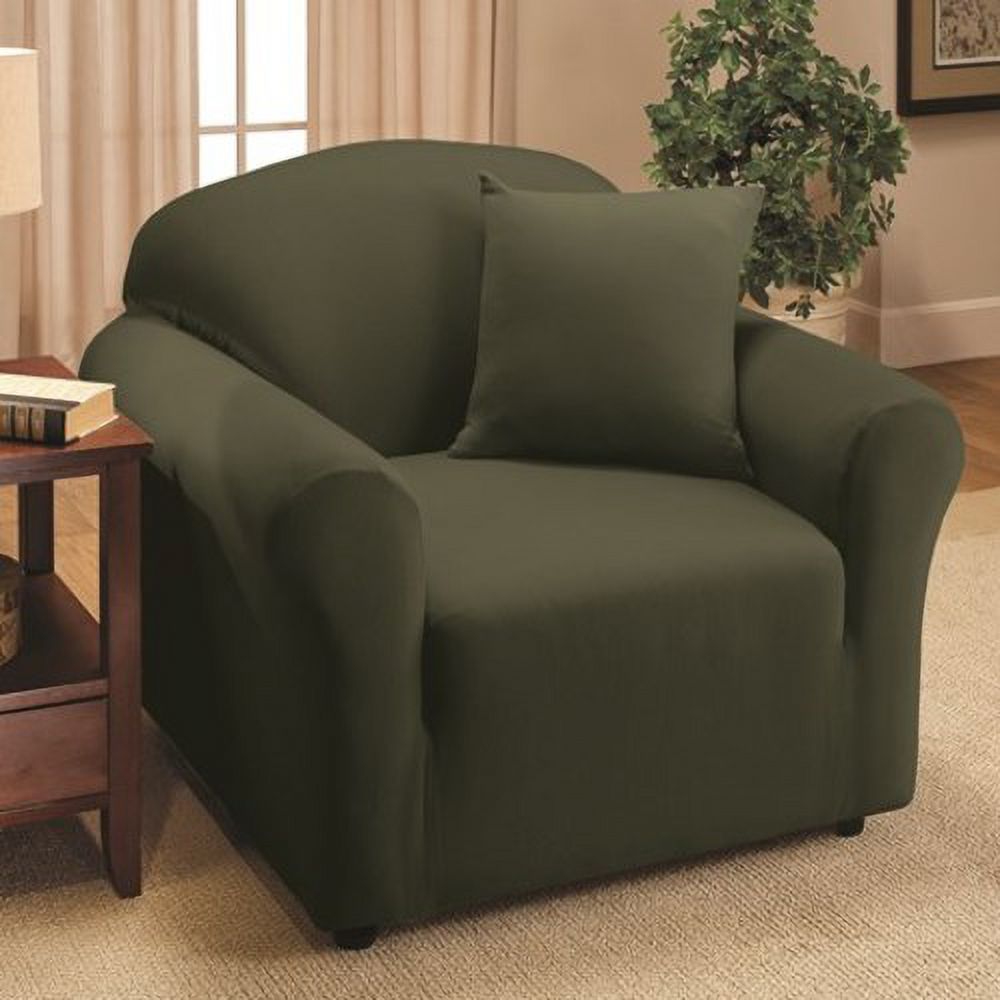 Jersey Stretch Slipcover Furniture Chair Forest Green Protector ...