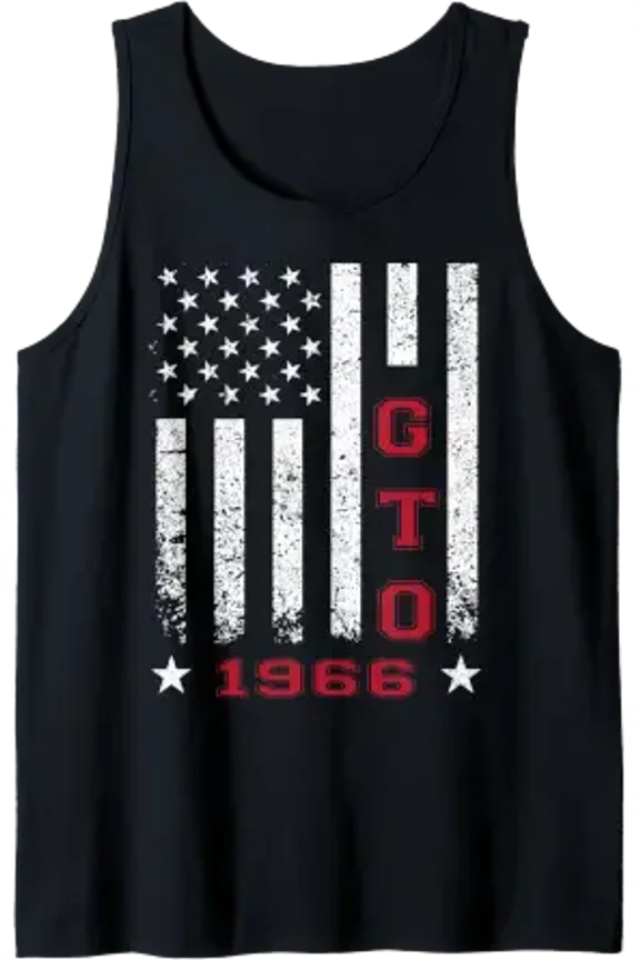 Jersey Style Gto 66 1966 Old School Muscle Cars Tank Top Size S-3XL
