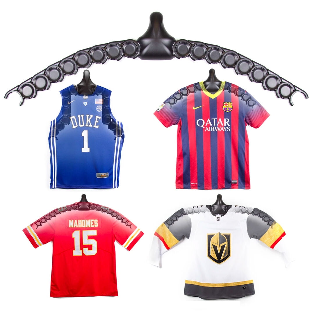 JerseyGenius® The Jersey and Shirt Wall Display Unit Works for Hockey