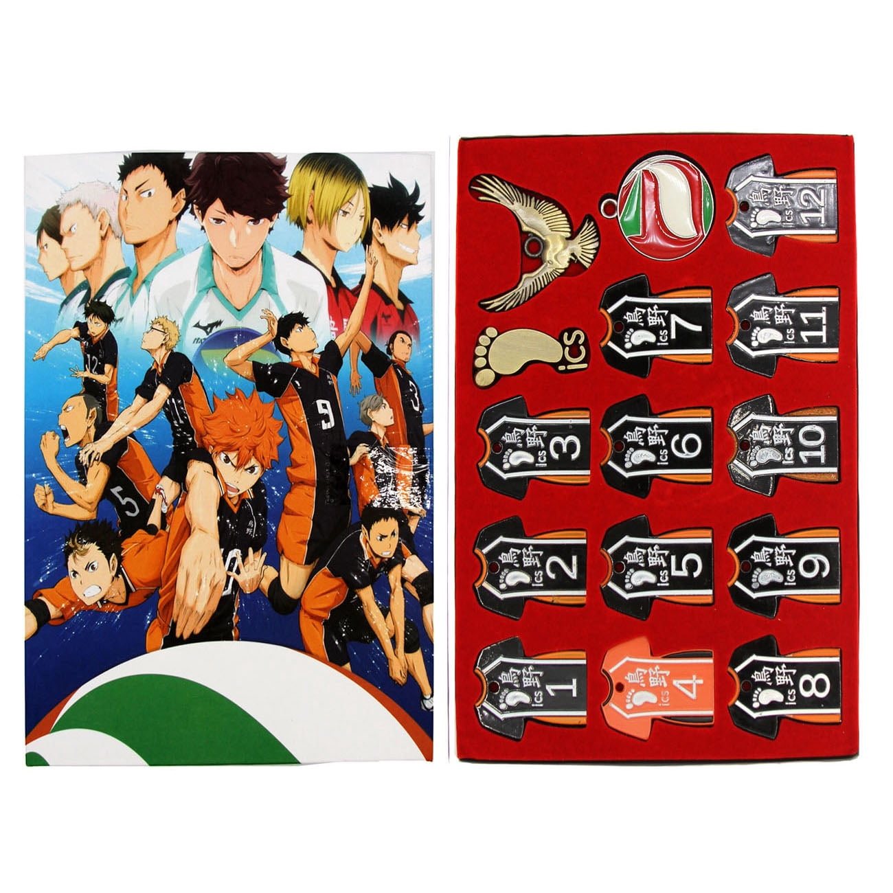Jerseys Eagle ASICS - Haikyuu!! 15 Pcs. Pin Necklace Keychain Set ...