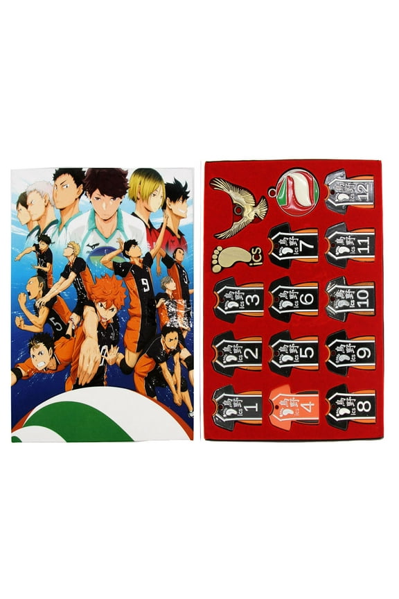 Jerseys Eagle ASICS - Haikyuu!! 15 Pcs. Pin Necklace Keychain Set
