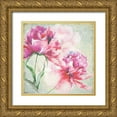 thumbnail image 1 of Jersova, R.  15x15 Gold Ornate Wood Framed with Double Matting Museum Art Print Titled - Lovely Peony Blossoms, 1 of 4