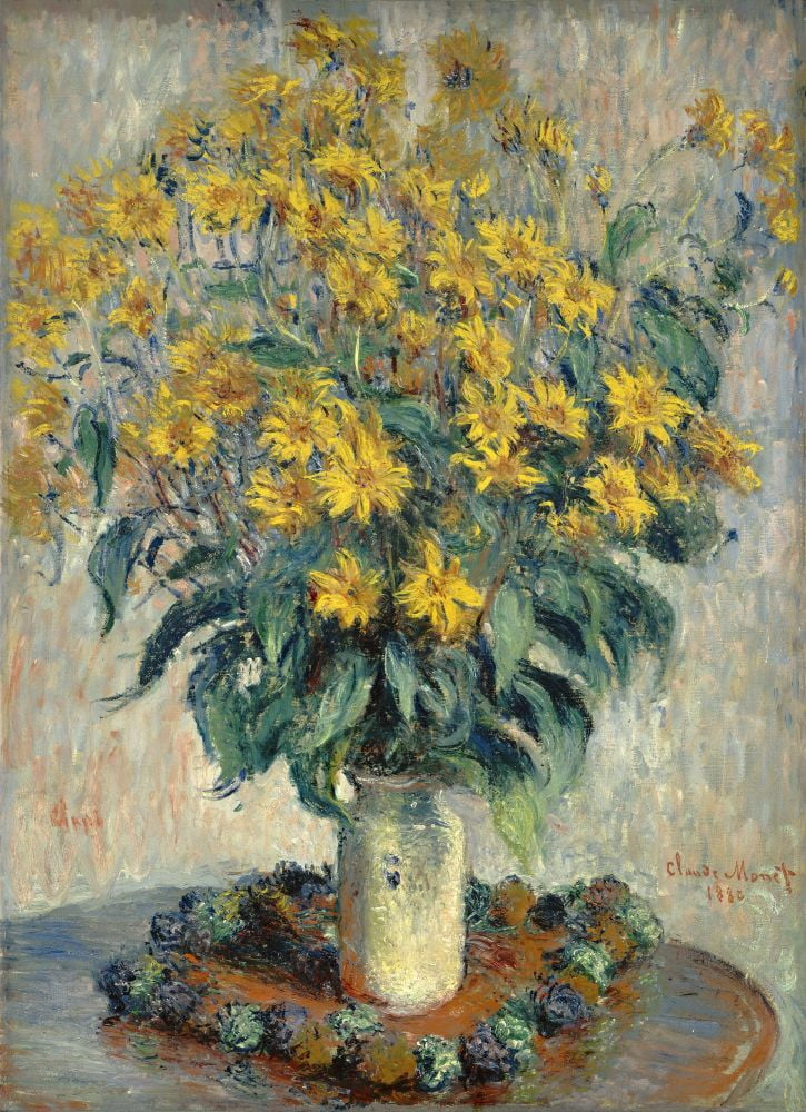 Jerusalem Artichoke Flowers Canvas Art - (18 x 24)