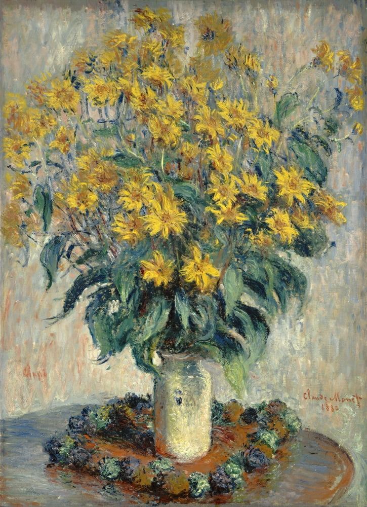 Jerusalem Artichoke Flowers Canvas Art - (24 x 36)