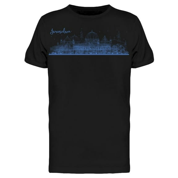 Jerusalem Blue Buildings T-Shirt Men -Image by Shutterstock, Male Medium