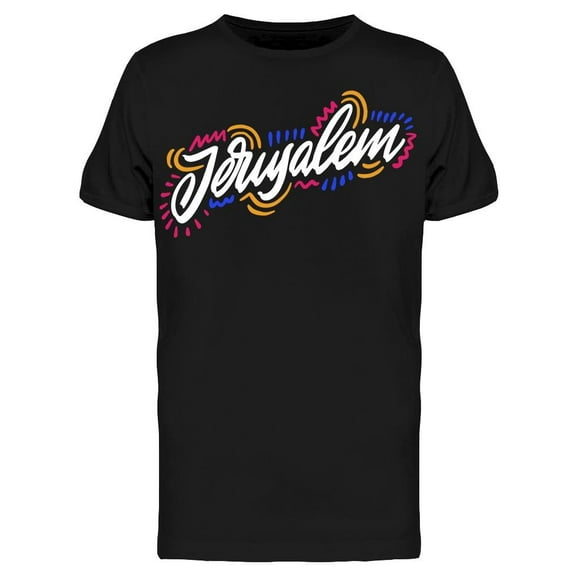 Jerusalem City Graphic T-Shirt Men -Image by Shutterstock, Male 3X-Large