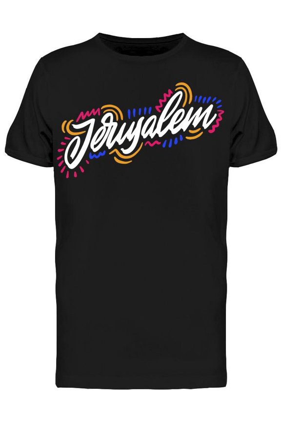Jerusalem City Graphic T-Shirt Men -Image by Shutterstock, Male Large