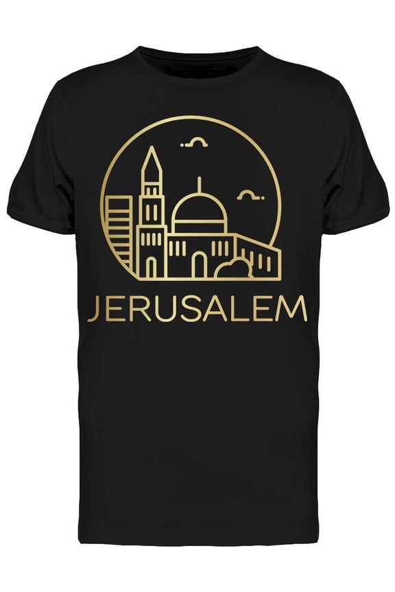 Jerusalem City Icon T-Shirt Men -Image by Shutterstock, Male 3X-Large