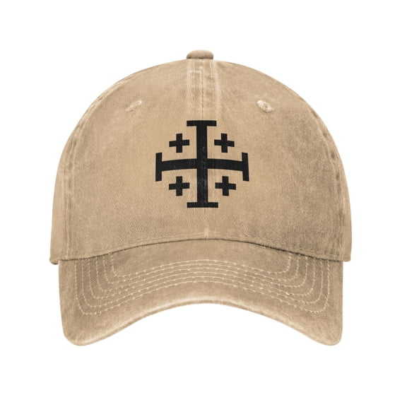 Jerusalem Cross Adult Adjustable Classic Washed Casquette Cap Hat Baseball Cap For Man For Woman
