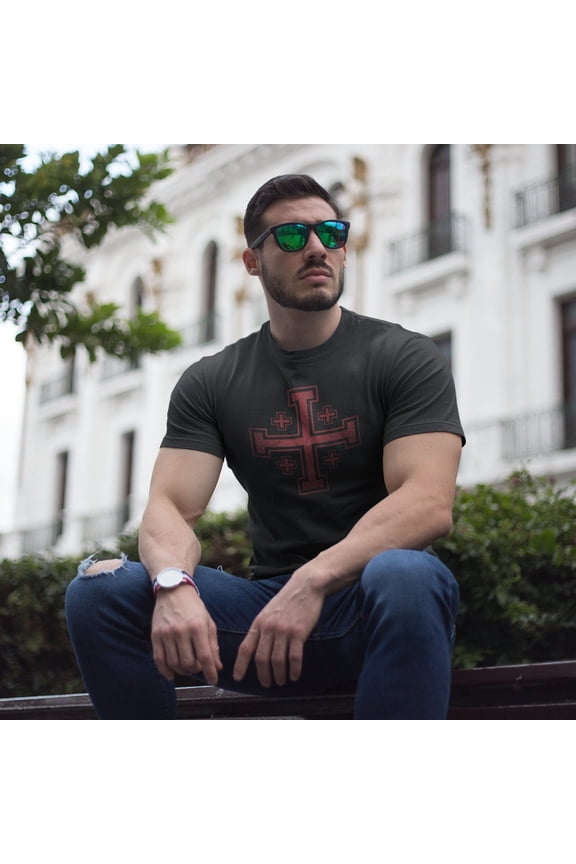 Jerusalem Cross medieval Knights Cross Crusader Short-Sleeve Unisex T-Shirt