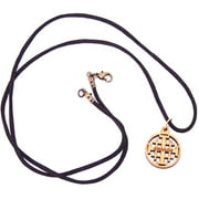 Jerusalem Cross - olive wood necklace, necklace is 60cm long - 23.5 inches
