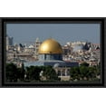 thumbnail image 1 of Jerusalem, Dome of the Rock 40x26 Large Black Ornate Wood Framed Canvas Art, 1 of 2