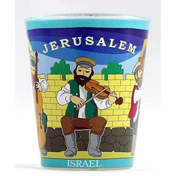 Jerusalem Israel Hamsa Shot Glass