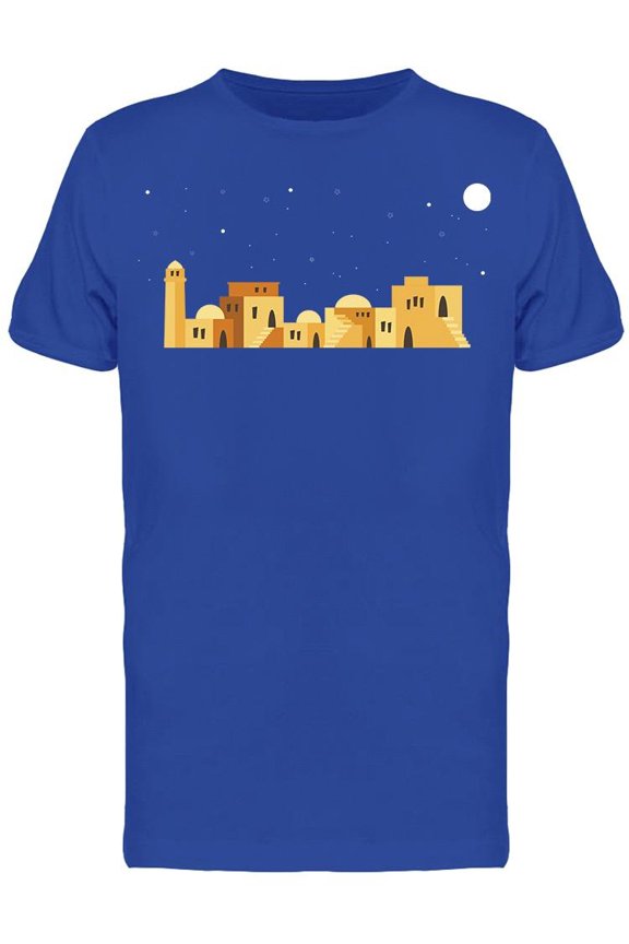 Jerusalem Over A Night Scene T-Shirt Men -Image by Shutterstock, Male Medium