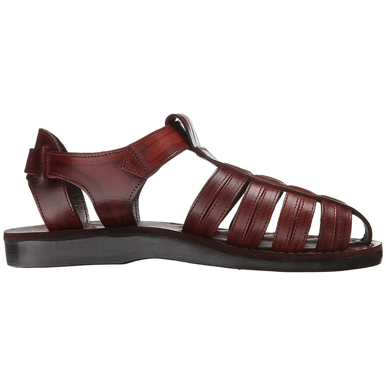Jerusalem Sandals, Barak Sandal, Men's Brown Leather, Fisherman