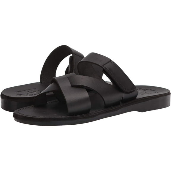 Jerusalem Sandals Mens Philip Black