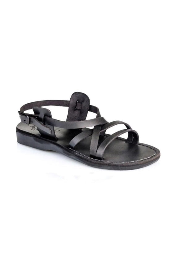 Tzippora - Leather Strappy Slingback Sandal - (Black, 42)
