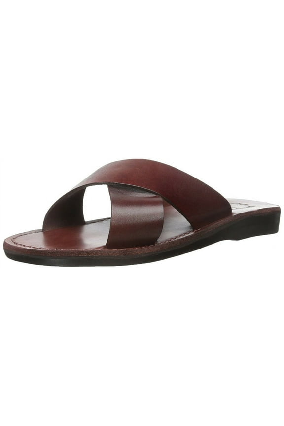 Women's Elan Rubber Slide Sandal, Brown, 39 EU/8 M US