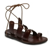 Jerusalem Sandals Womens Leather Lace Up Sandal - Deborah Brown, 38