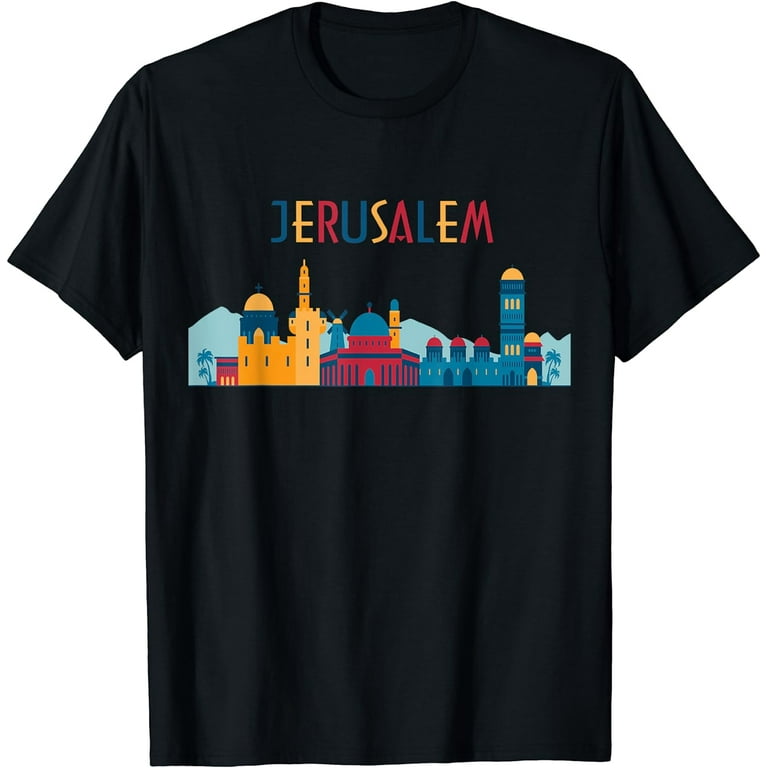 Jerusalem Skyline Souvenir T Shirt Vintage Gift Jerusalem Skyline Souvenir T Shirt Vintage Gift