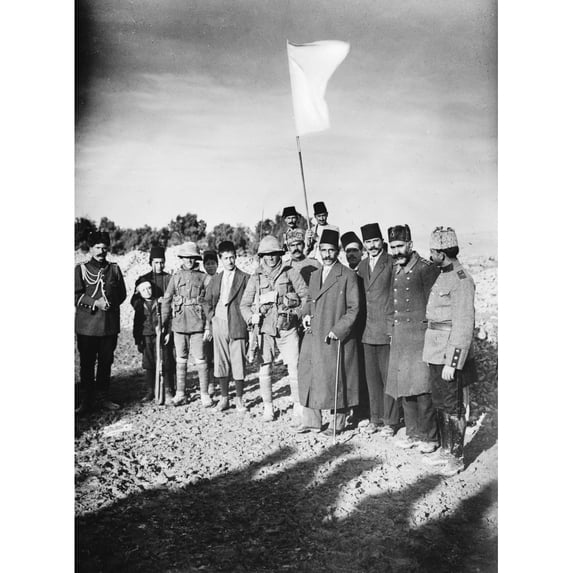 Jerusalem Surrender 1917. Nthe Mayor Of Jerusalem Hussein Bey Al-Husayni And Others On Their Way To Surrender To The