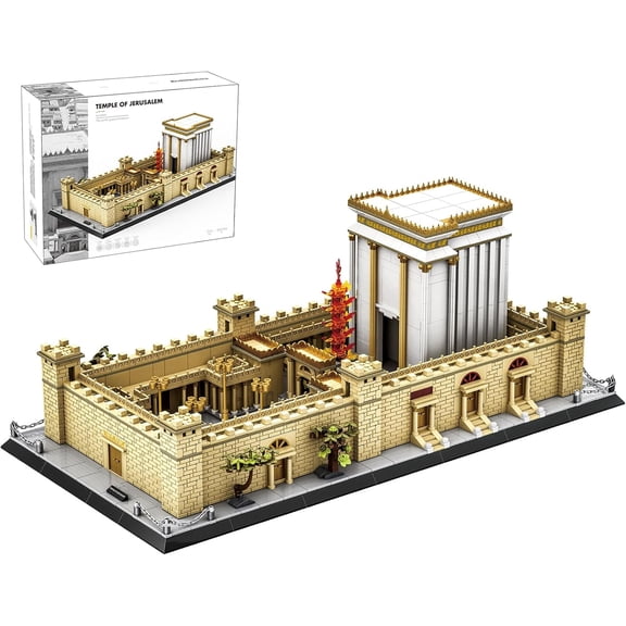 Jerusalem Temple Building Blocks Sets Judaism Architecture Building Toys Solomons Holy Temple Model Toys Judaica & Christian Bible for Adults 3233 PCS