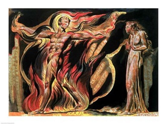 Jerusalem The Emanation of The Giant Albion Such visions have appeared to me 1804 Canvas Art - William Blake (24 x 18)