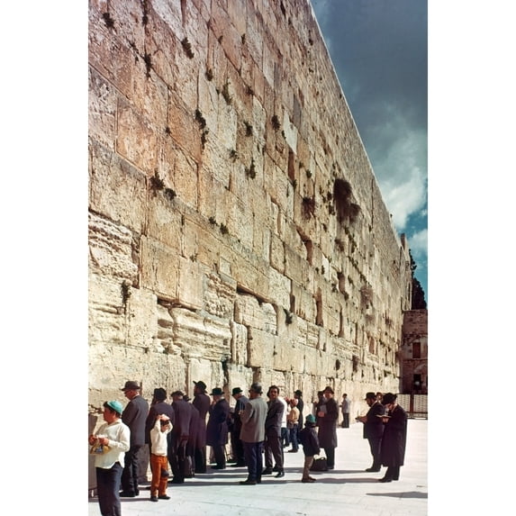 Jerusalem Wailing Wall. Njewish Jerusalem-Old City. Western Wall. Poster Print by
