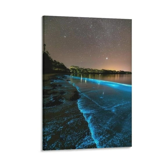 Jervis Bay Bioluminescence Interior Aesthetic Poster Canvas Wall Art Posters For Room Aesthetic And Decor Canvas Painting Posters And Prints Wall Art For Living Room Bedroom Decor