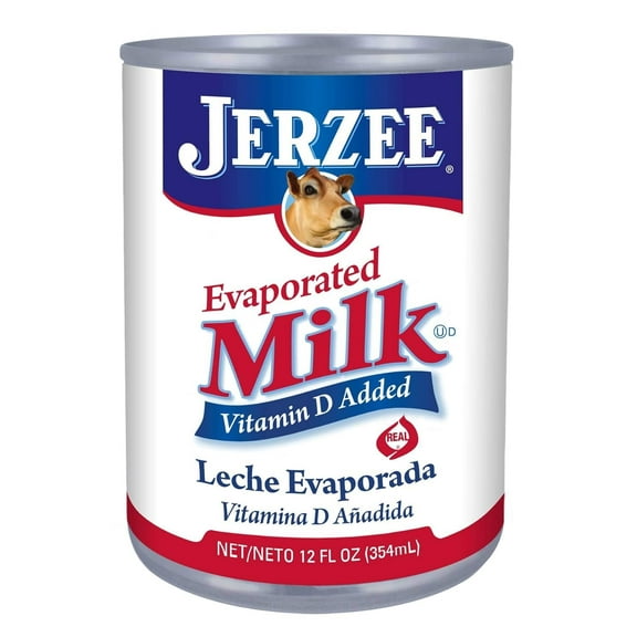 Jerzee Evaporated Milk, 12 Fluid Ounce - 24 per case.