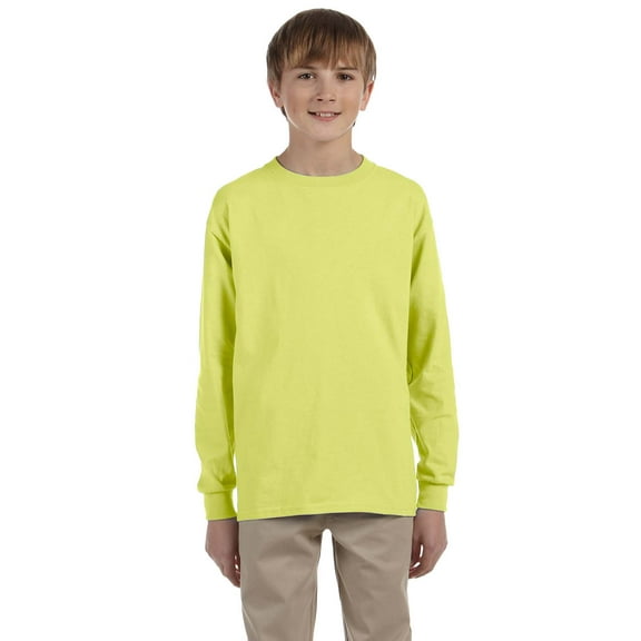 Jerzees Big Boy's Tear Away Label 1X1 Rib Cuffs T-Shirt, Style 29BL