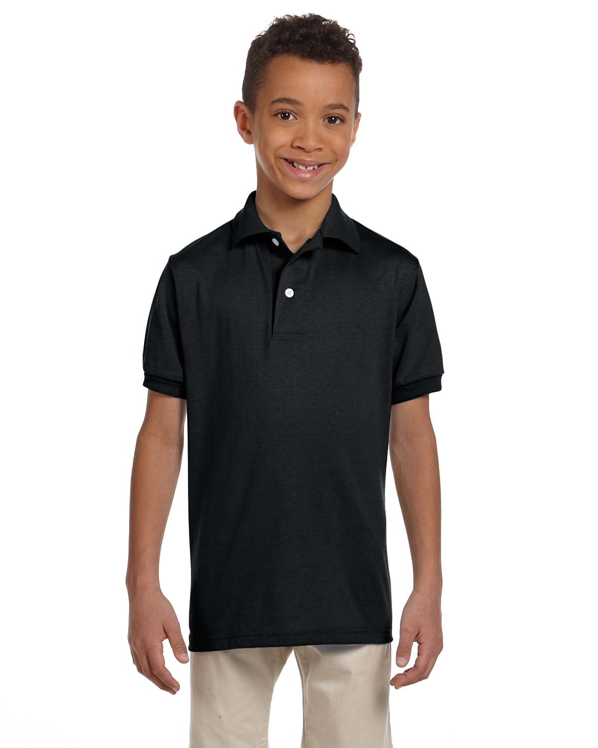 Jerzees Big Boy's Stain Resistant Tagless Label Polo Shirt