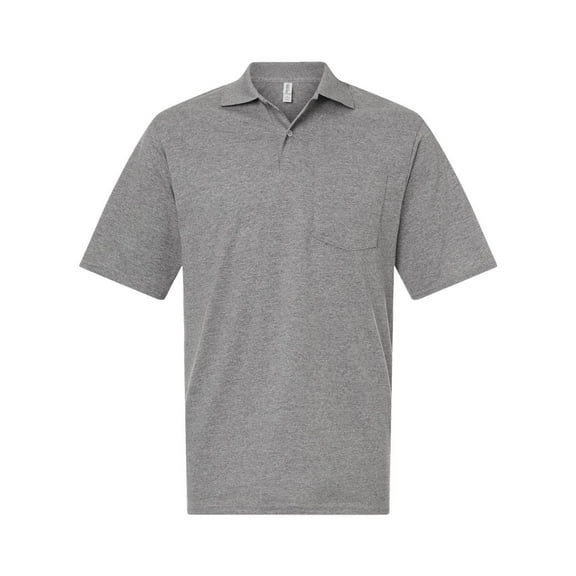 Jerzees 5.6 oz., 50/50 Jersey Pocket Polo with SpotShield, Large, OXFORD