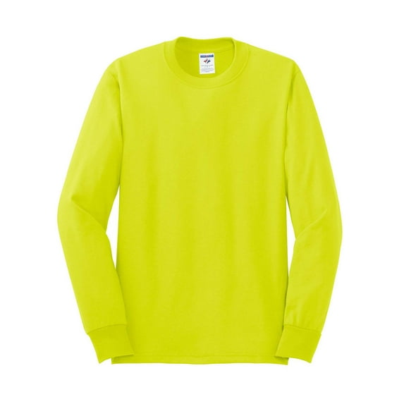 Jerzees 5.6 oz. 50/50 Long-Sleeve T-Shirt, Safety Green L