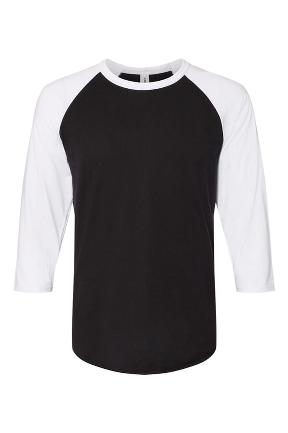 560RR Adult 5.2 oz., Premium Blend Ring-Spun Raglan Baseball T-Shirt