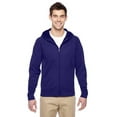 thumbnail image 1 of Jerzees 6 oz. Sport Tech Fleece Full-Zip Hood (PF93MR) Deep Purple, XL, 1 of 3