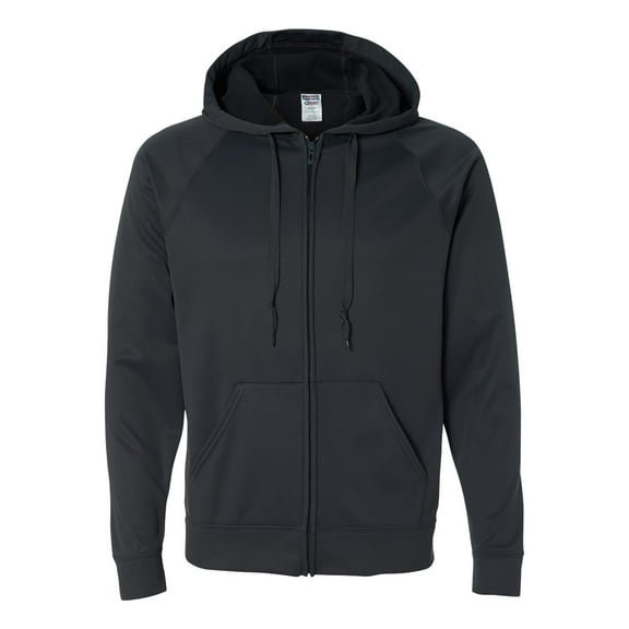 Jerzees 6 oz. Sport Tech Fleece Full-Zip Hood (PF93MR) Stealth, 3XL