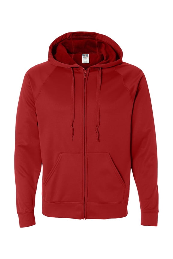 6 oz. Sport Tech Fleece Full-Zip Hood (PF93MR) True Red, 3XL
