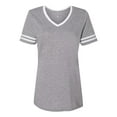 thumbnail image 1 of Jerzees 602WVR Ladies' 4.5 oz. TRI-BLEND Varsity V-Neck T-Shirt (2 PACK), 1 of 1