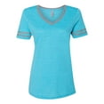 thumbnail image 1 of Jerzees 602WVR Ladies' 4.5 oz. TRI-BLEND Varsity V-Neck T-Shirt (2 PACK), 1 of 1