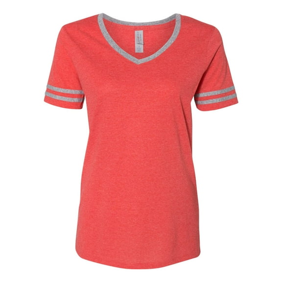 Jerzees 602WVR Ladies' 4.5 oz. TRI-BLEND Varsity V-Neck T-Shirt (2 PACK)