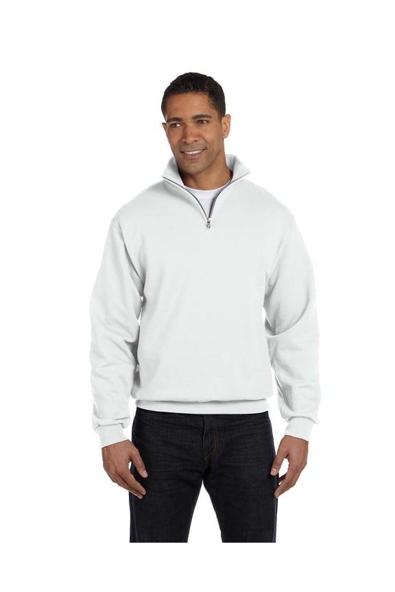 995M Adult NuBlendÂ® Quarter-Zip Cadet Collar Sweatshirt