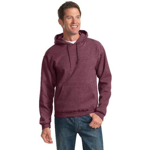 Jerzees 996M NuBlend Pullover Hooded Sweatshirt, Vintage Heather Maroon - Large