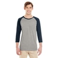 thumbnail image 1 of Jerzees Adult 4.5 oz. TRI-BLEND Baseball Raglan - 601RR, 1 of 4