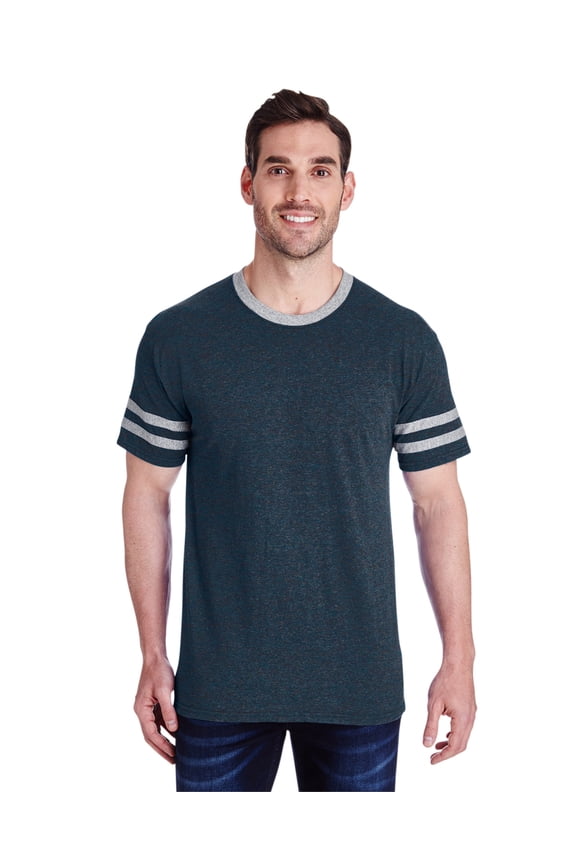 Adult 4.5 oz. TRI-BLEND Varsity Ringer T-Shirt - 602MR