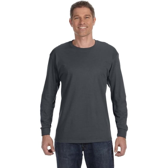 Jerzees Adult 5.6 oz. DRI-POWER ACTIVE Long-Sleeve T-Shirt L CHARCOAL GREY